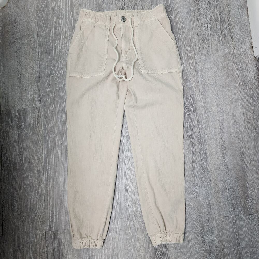 American Eagle Women Beige Drawstring Utility Joggers Size 2